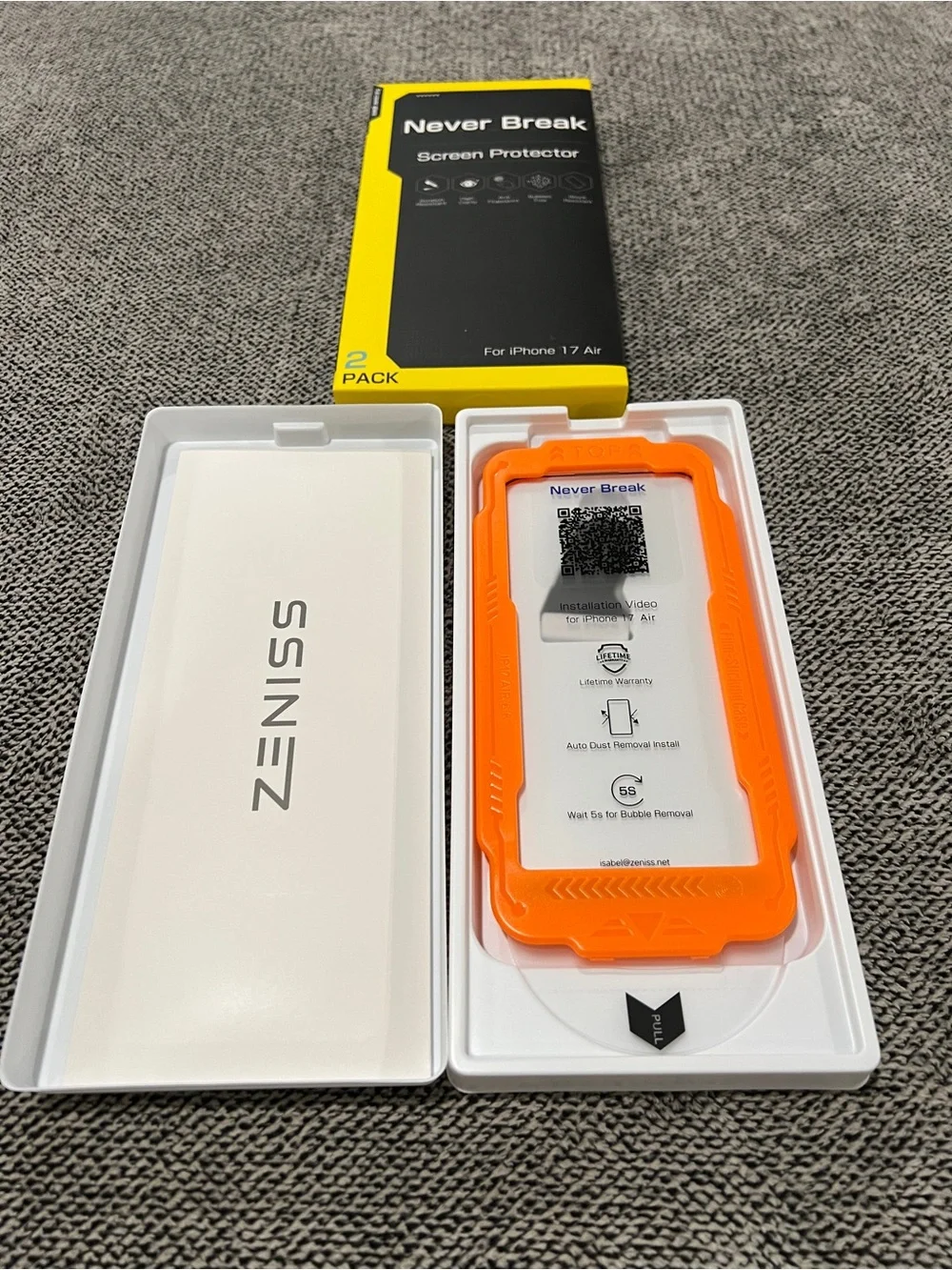 Zeniss Screen Protector for iPhone 17 Air - 2 Pack